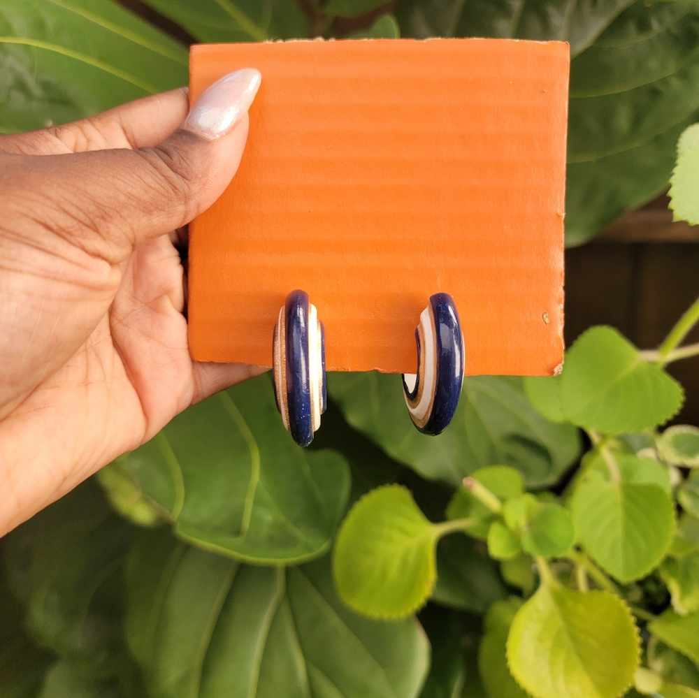 Wooden Circular Earrings
